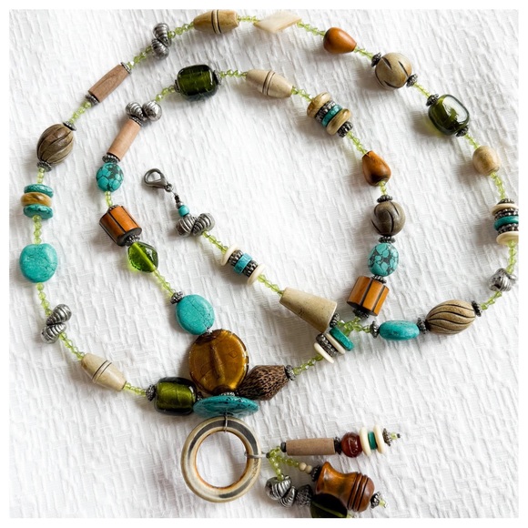 Tribal Hand Crafted Art Necklace - Picture 1 of 3